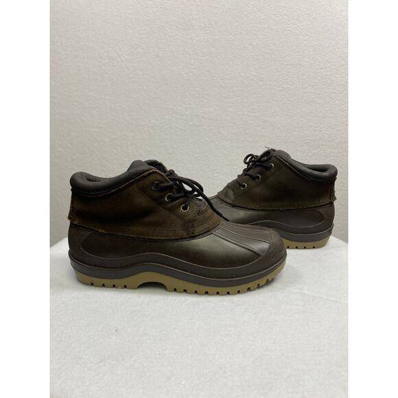 Mens Aspen Sport Brown Suede & Leather Duck Boots Size 7 - Picture 1 of 8